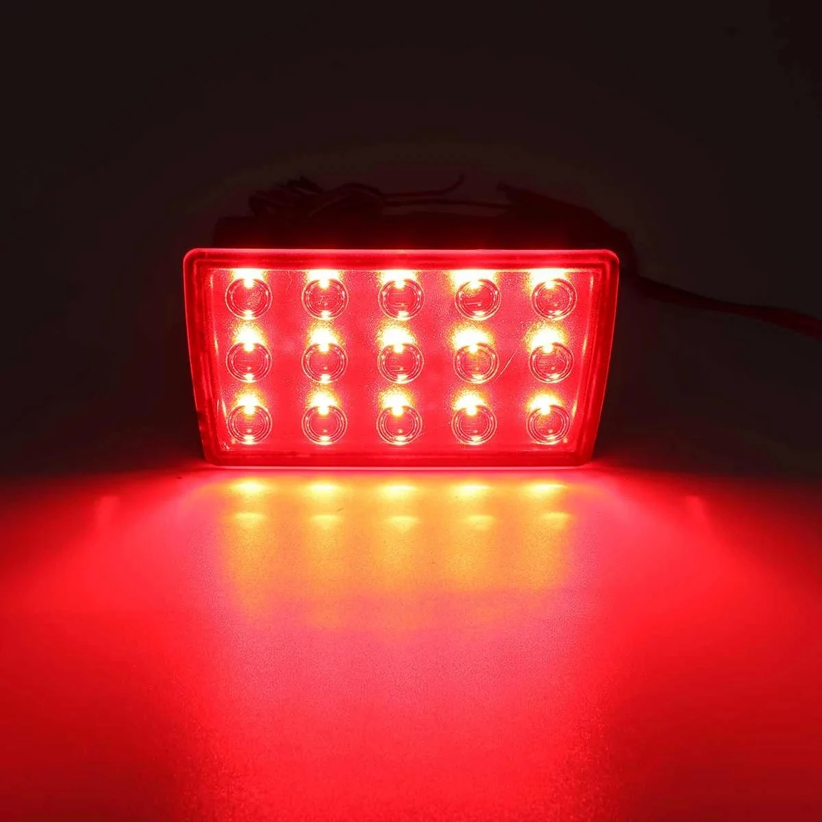 #01E Automotive Parts & Accessories,LED Rear Tail Light Bumper Brake Light Reflector Fog Lamp Red (Red)