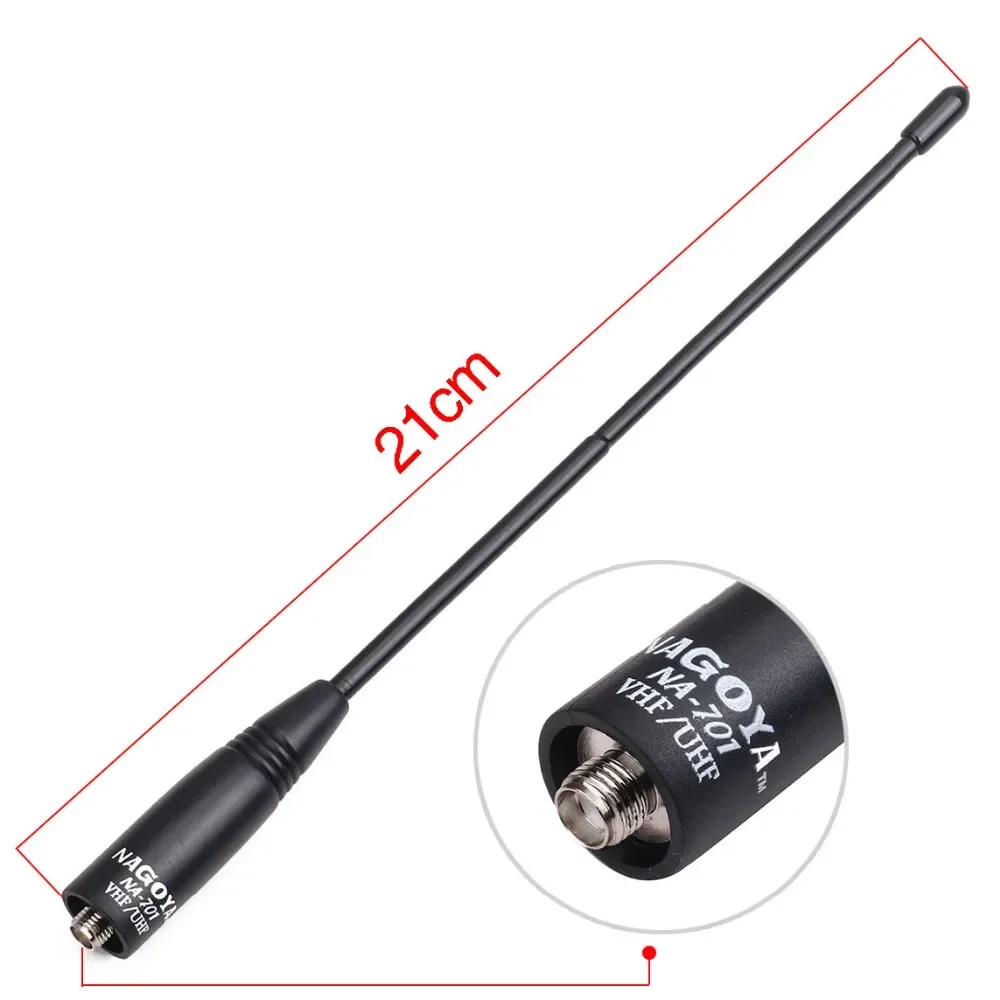 

2PCS Nagoya NA-701 SMA-Female Dual Band 144/430Mhz Flexible Soft Antenna HT/Scanner for Baofeng TYT Wouxun Walkie Talkie Radio