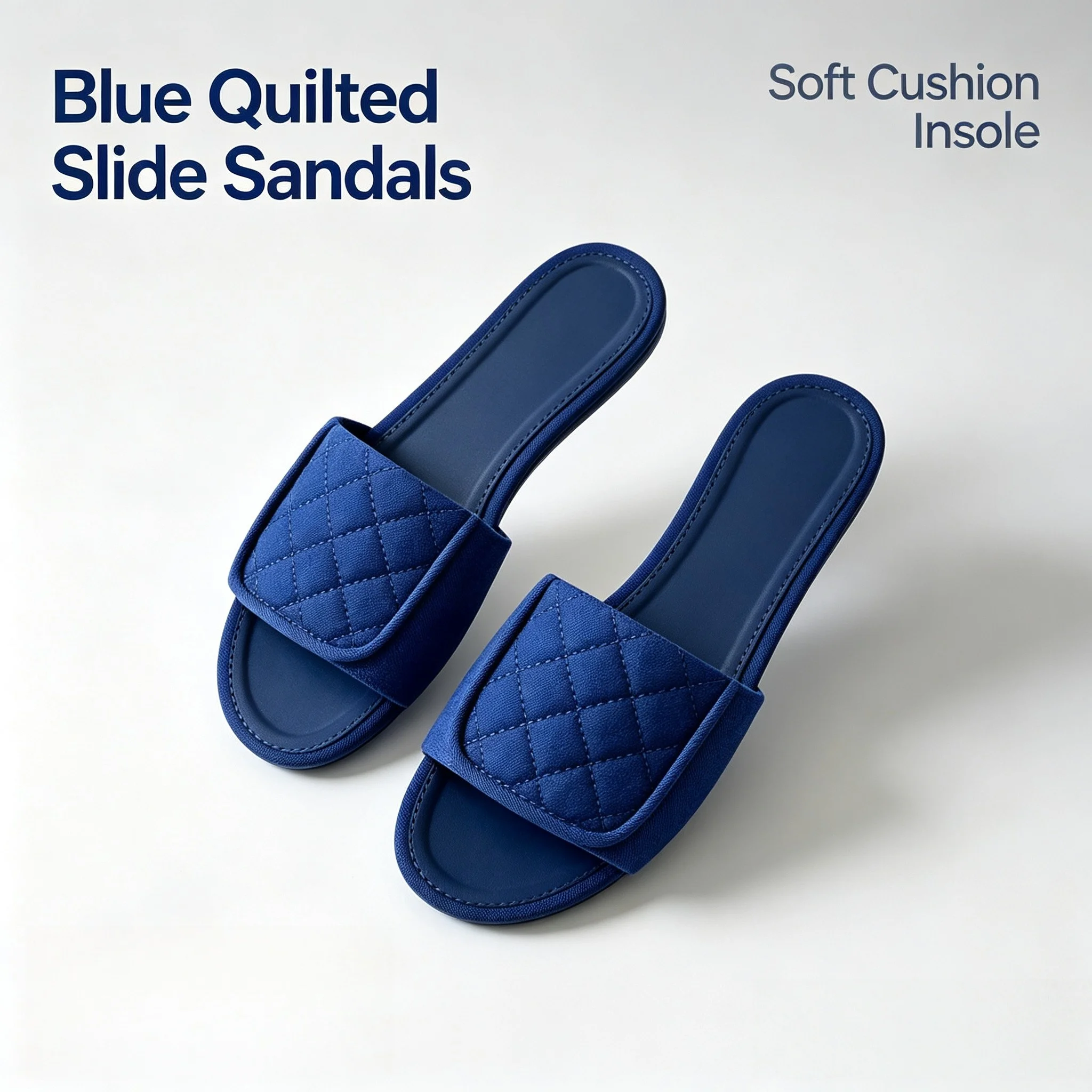 Sandales à boucle matelassées de marque – Mules plates décontractées et polyvalentes – Idéales pour les trajets quotidiens ou comme cadeaux de vacances