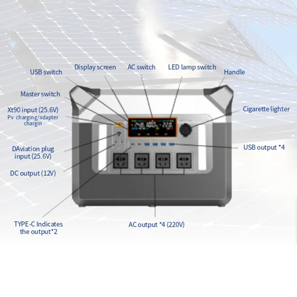 Wholesale 3000W outdoor power supply solar outdoor mobile power supply camping stall fast charging portable energy storage