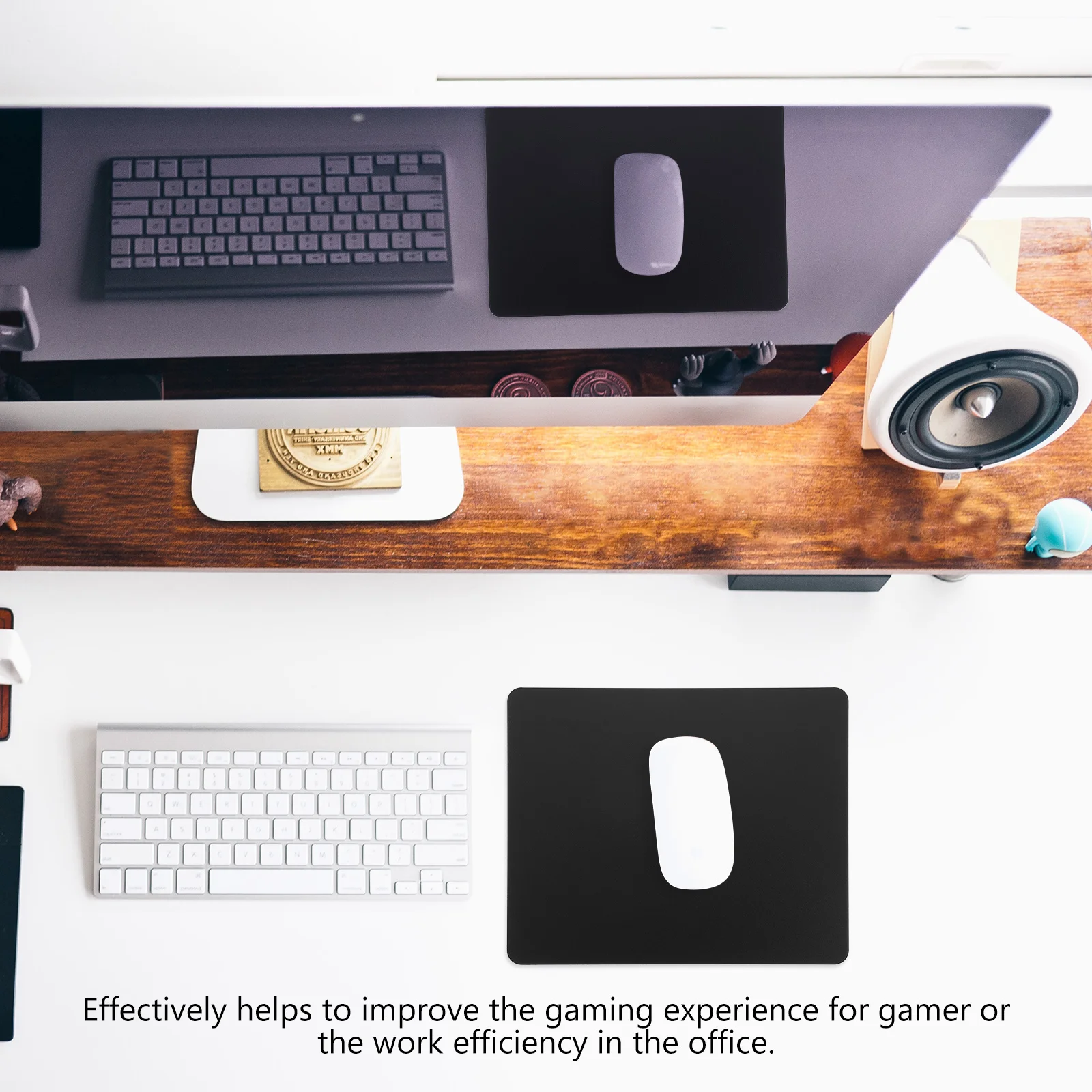 

Premium Square Aluminum Alloy Mouse Pad Double-Sided Ergonomic Design for Gamers and Office Work Efficient Use