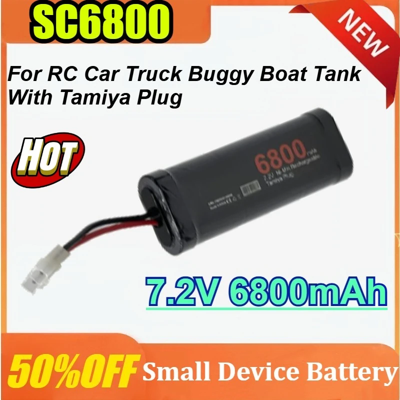 

7.2V 6800mAh Ni-MH SC6800 Battery Pack For RC Car Truck Buggy Boat Tank 7.2v Ni-Mh high capaBaterias With Tamiya Plug
