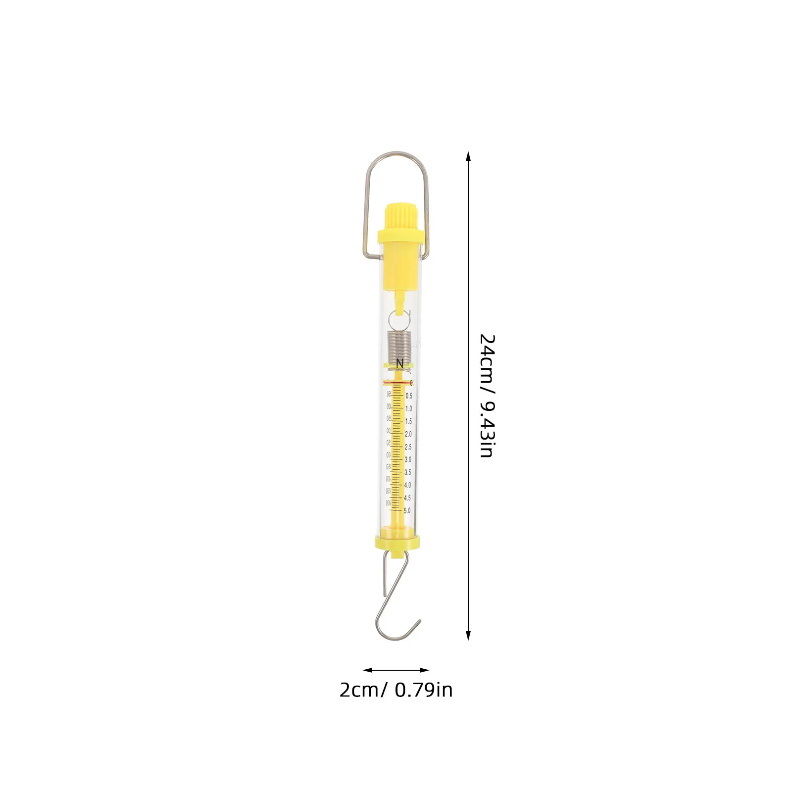 4Pcs Tubular Transparent Spring Balance Scale Newton Dynamometer Accurate Force Measurement Physics Lab Teaching Tool