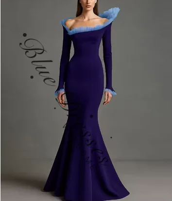 customized High Quality Customized Full Sleeves Mermaid Floor Length Wedding Party Dresses Strapless Elegant Dress Women for Wed