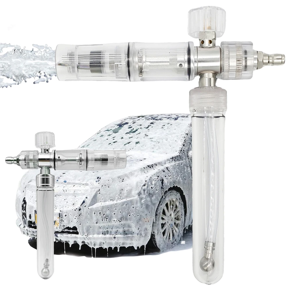 35ml Waterschuimpot met 1/4 inch snelkoppeling Zeepschuimspuitfles Autowasschuimspuit voor het reinigen van auto's SUV's
