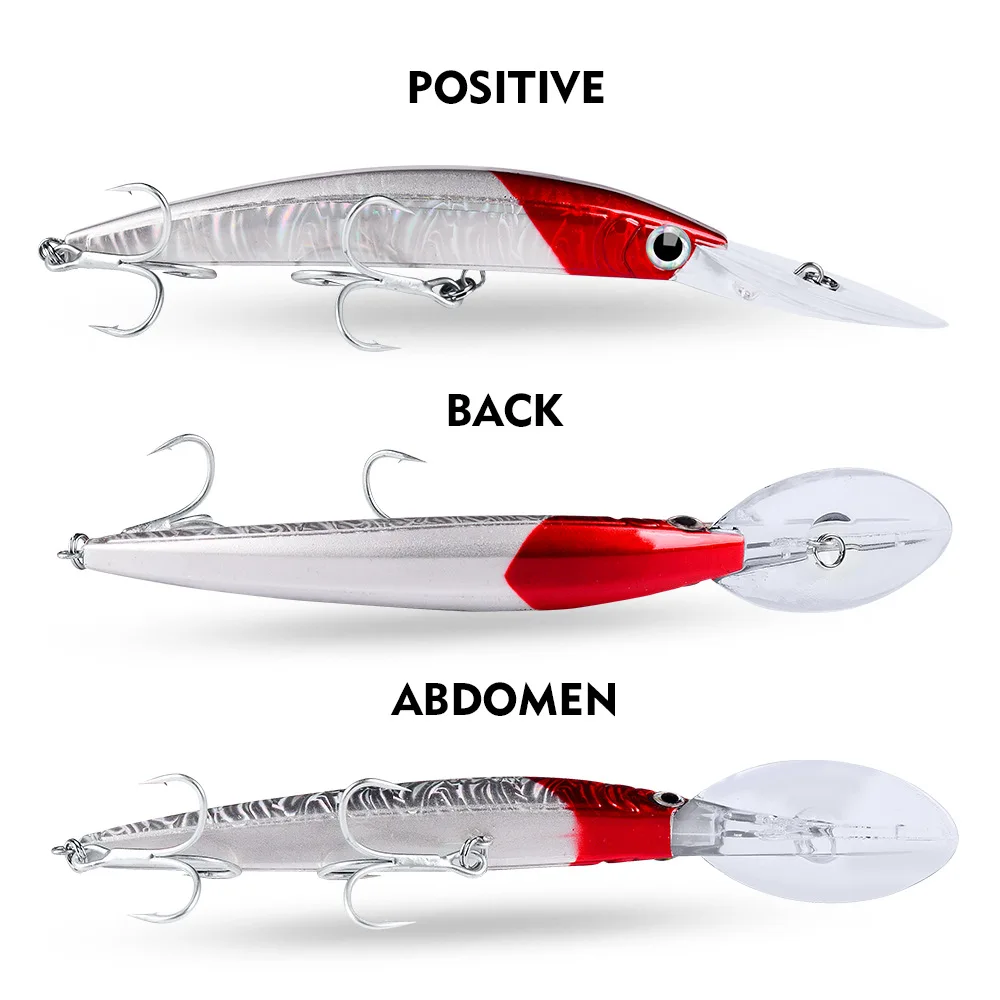 LHFSH Minnow señuelo duro buceo profundo trolling lubina lucio