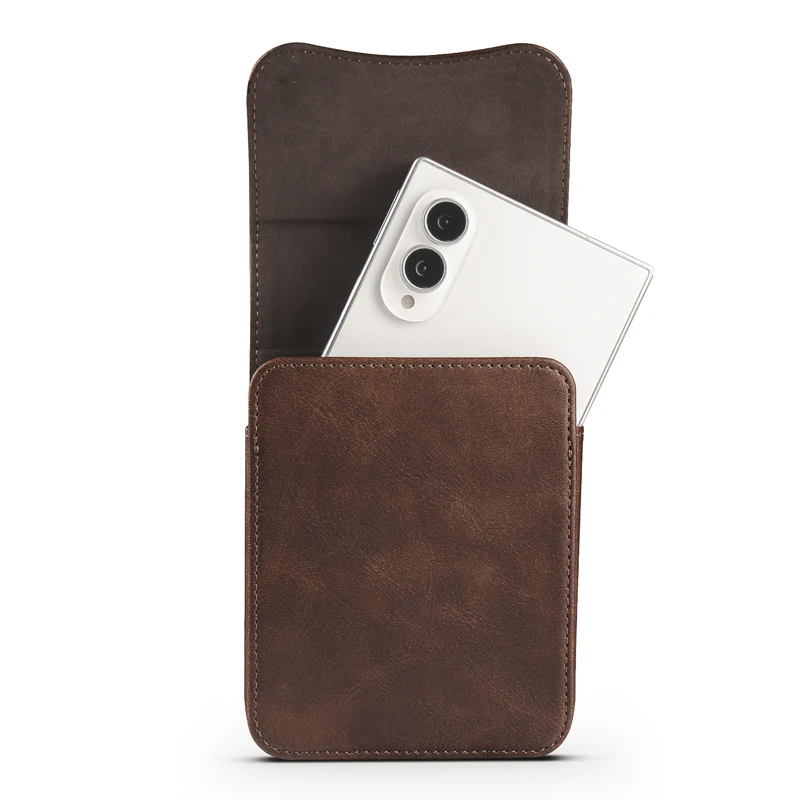 Uniwersalna torba na pas dla telefonów składanych, kompatybilna z Samsung Galaxy Z Fold 8 / 8Wide, iPhone Fold, HUAWEI Pura X Max, skórzane etui na telefon. — zdjęcie produktu 7