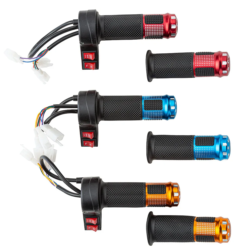 1 Pair 24V/36V/48V/64V/72V/96V electric bicycle throttle with 3 speed controller and forward reverse for ebike/scooter/tricycle