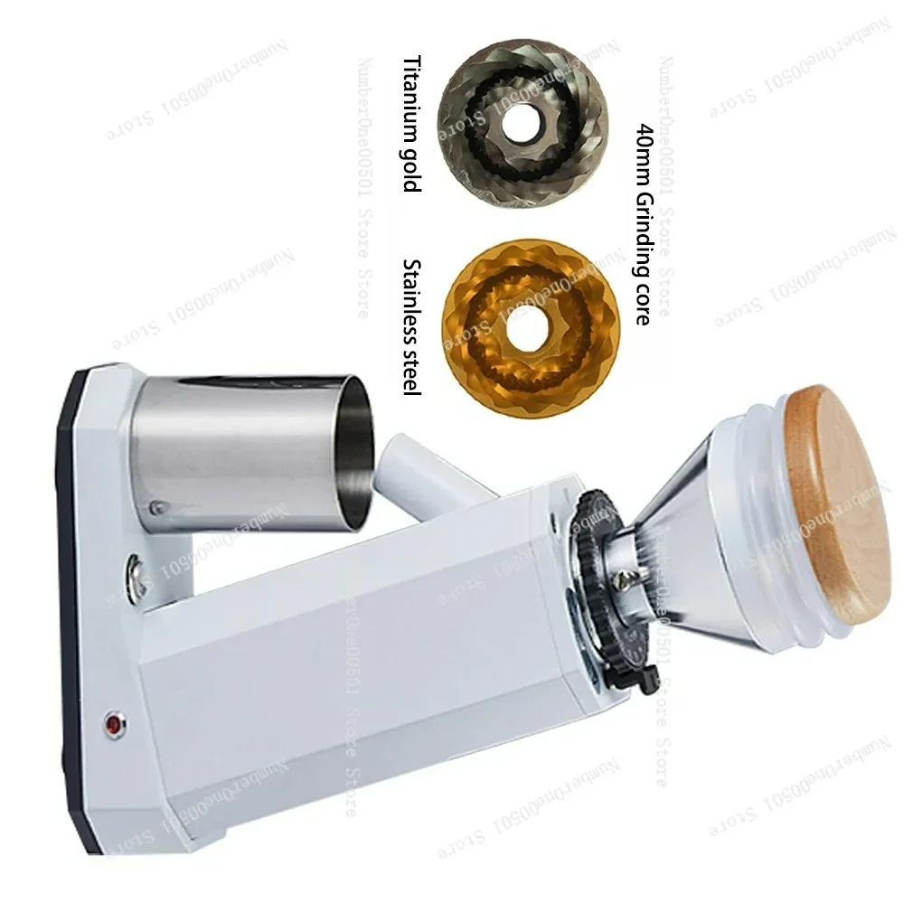 Coffee Grinder Electric 40mm Conical Burr Grinding System Commercial Low Temperature Dosing Grinder