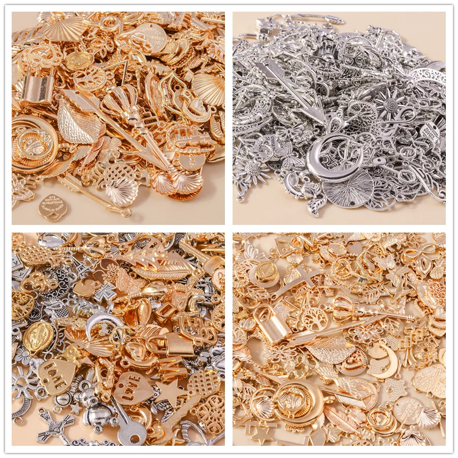 Leslie zufällige Mischung 20/30/50 stücke legierung Charms Metall Herz Tier Anhänger für hand gefertigte Armband Nea cklace Schmuck machen DIY