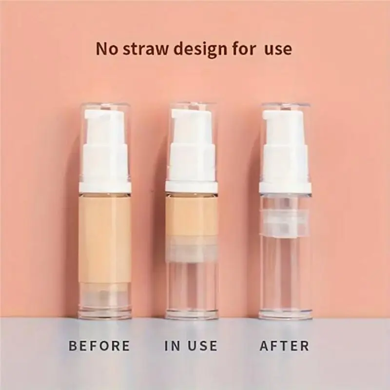 Clear Empty Refillable Airless Vacuum Pump Cream Lotion Sprayer Spray Portable Bottle Set For Toiletries Sample Packaging