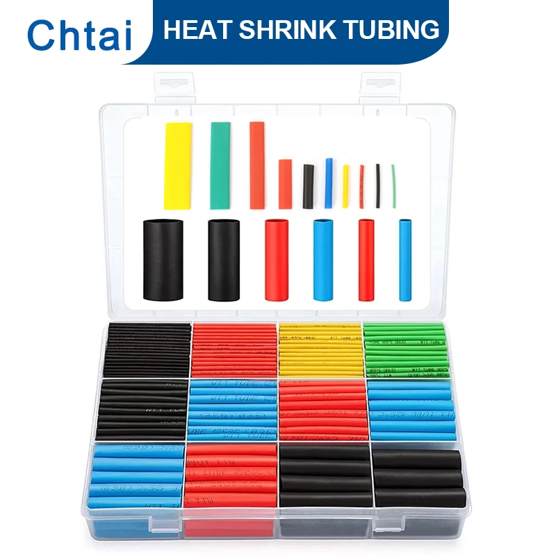 

Heat Shrink Tube bag 530~800pcs Box Thermoresistant Wrapping Kit Electrical Connection Wire Cable 1: 2 Shrinkage