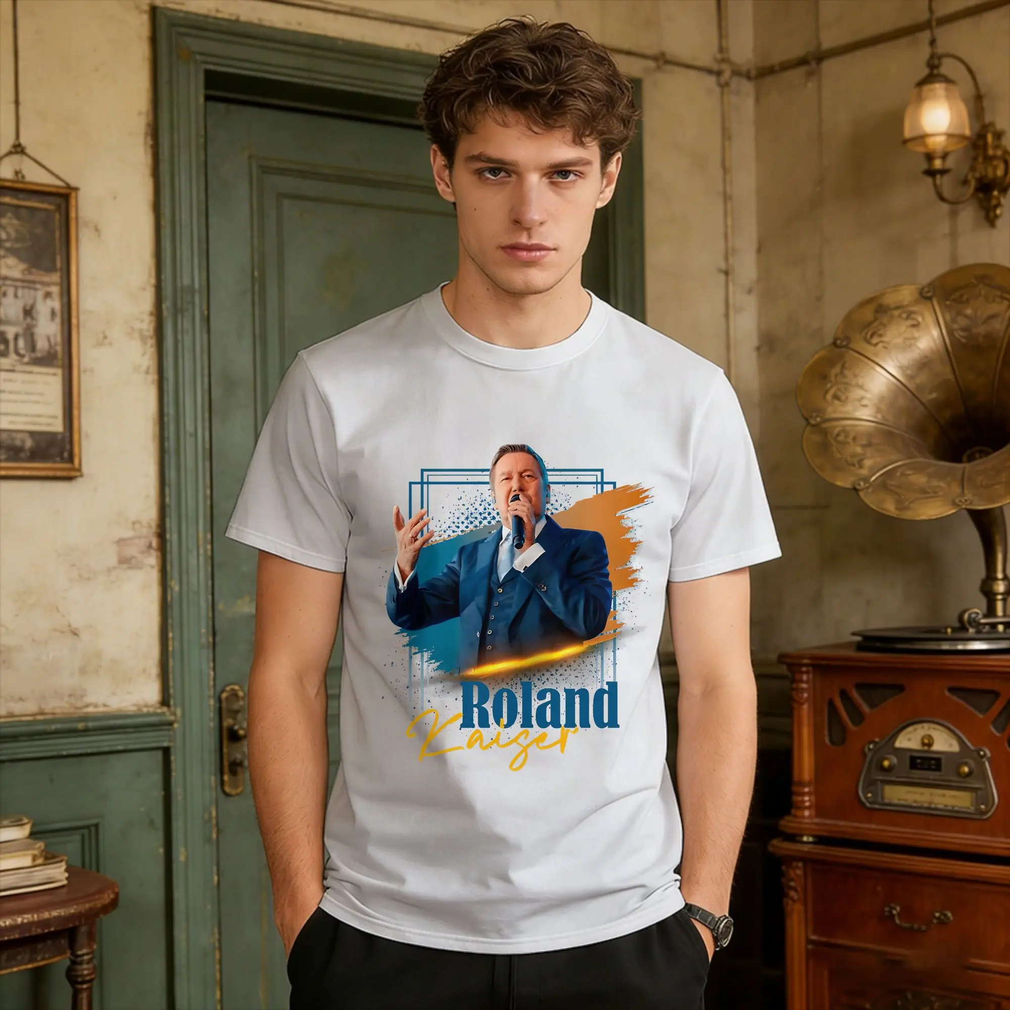 Roland Kaiser T Shirt Summer Eurovisions Cool T Shirts Pure Cotton O Neck Oversize Clothing Short Sleeve Streetwear Tshirt