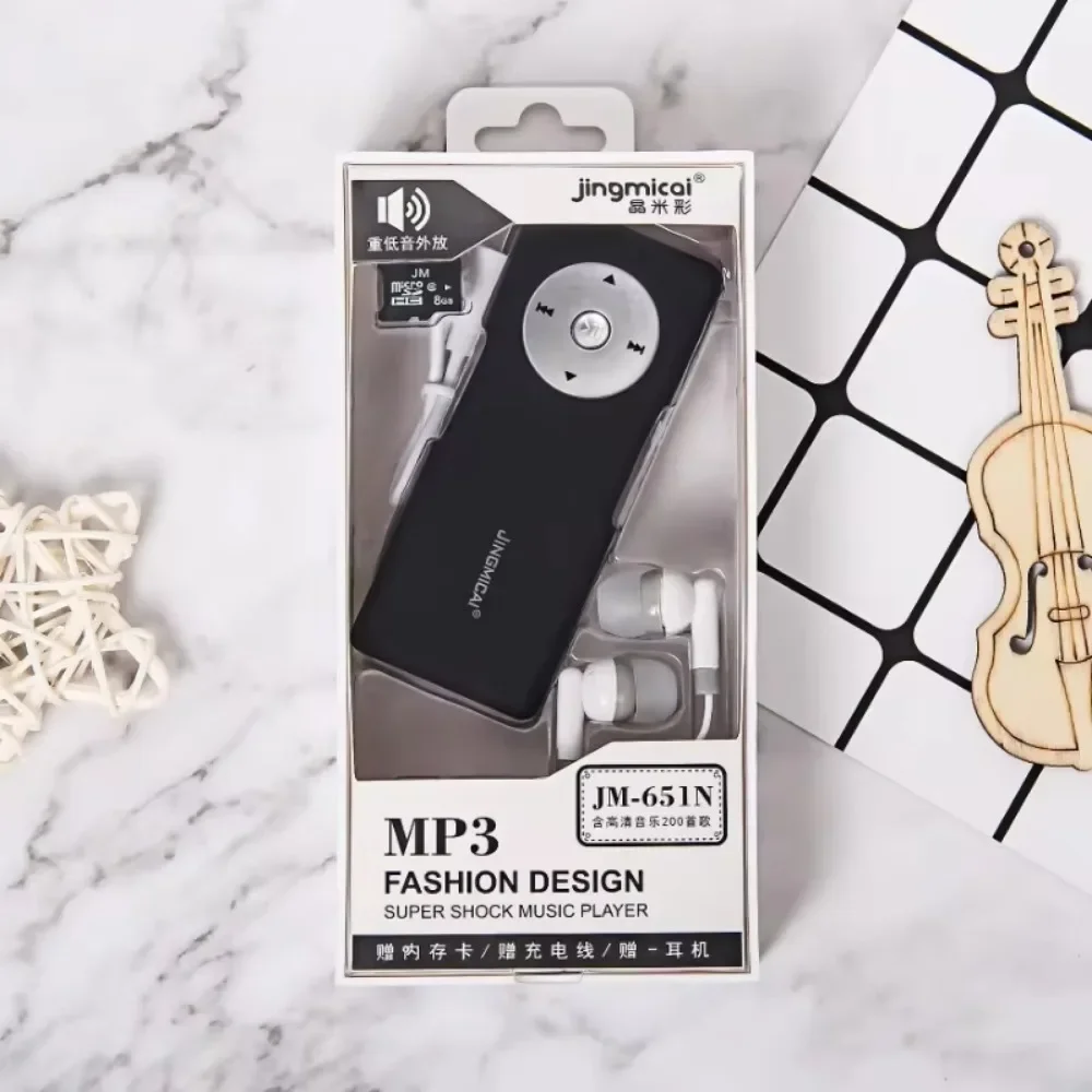 헤드폰 장착 Mp3 플레이어, 고충실도 러닝, 스포츠 미니 오디오, 휴대용 어린이 무손실 단색 외부 재생