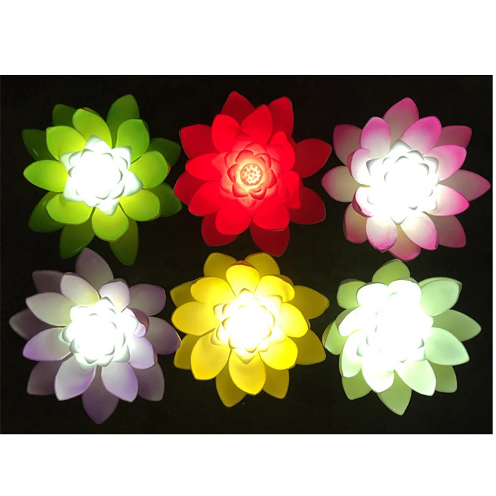 4 قطعة LED لوتس فانوس أضواء الشاي عديمة اللهب للترغبات المياه ديكور مع ثبات اللون الزاهي حفل زفاف مثالي