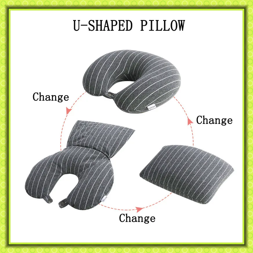 

Four Seasons Universal Deformable U Shape Pillow Particle Filling Office Pad Portable Travel Nap Pillow Cute Home Decoration