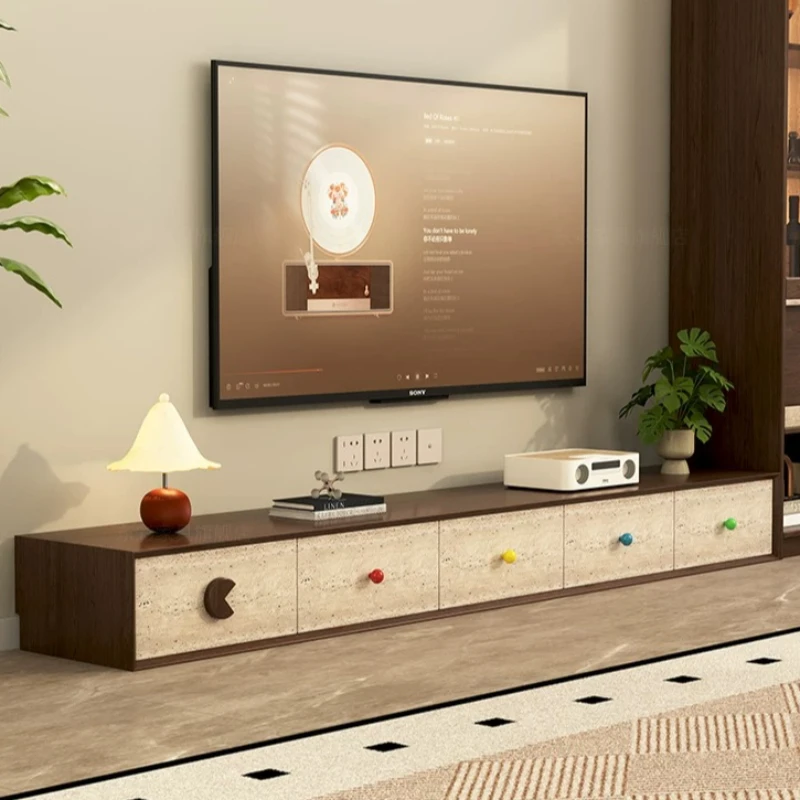 Modern Handles Design Tv Stand Heavy Cheap Living Room Wooden Tv Stands Floor White Meuble Tv De Luxe De Salon House Accessories