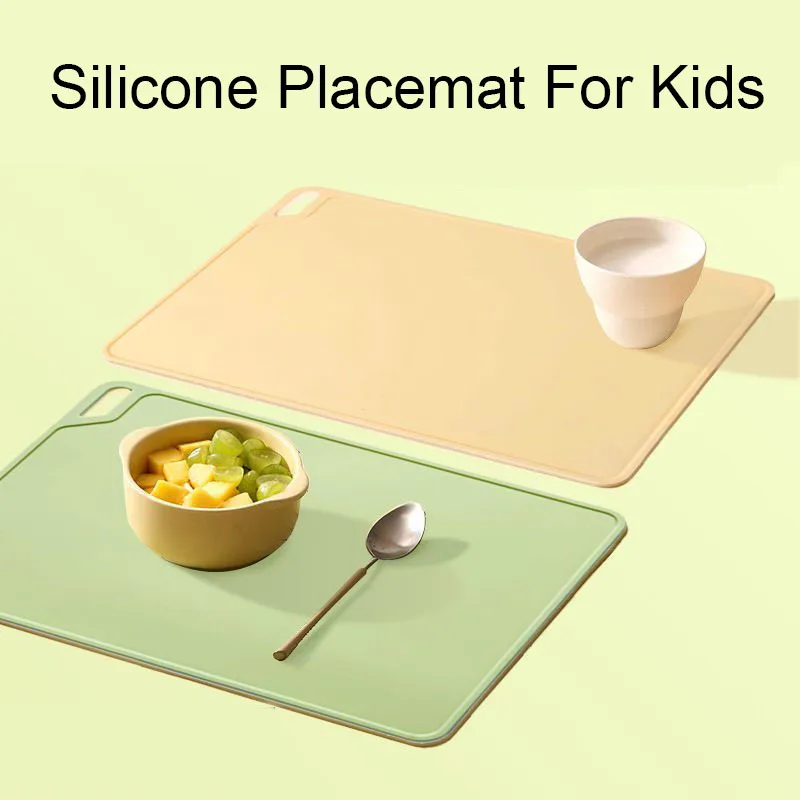 

Silicone Placemats for Kids Children Waterproof Heat Resistant Non-slip Baby Kitchen Dining Table Mat Place Mat Dinner Silicone
