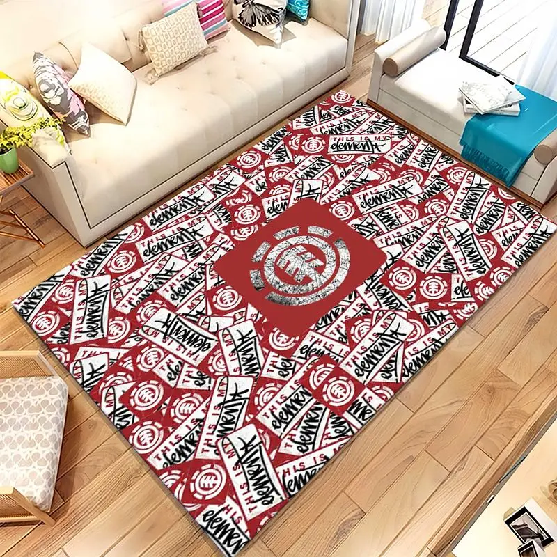 Fashion Boardsport Logo E-Element Skateboards Non-Slip Large Area Rug for Living Room,Bedroom Carpet Mat for Sofa,Home Decor