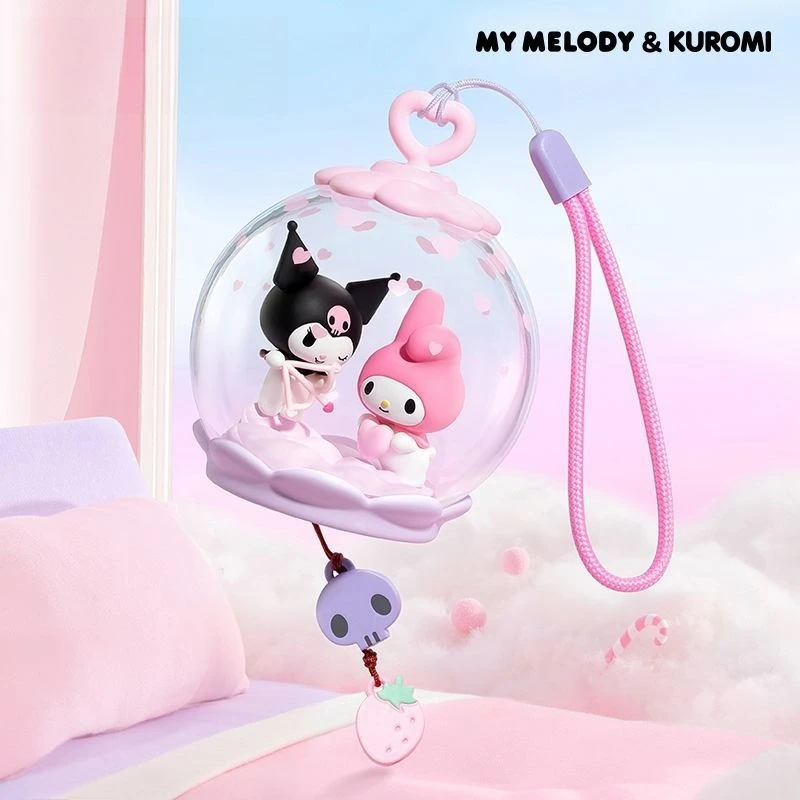 Niedliche Cartoon Hello Kitty My Melody Kuromi Süßer Traum Blasenhaus Szene Figur Blind Box Süße Schreibtischdekoration Urlaubsgeschenk