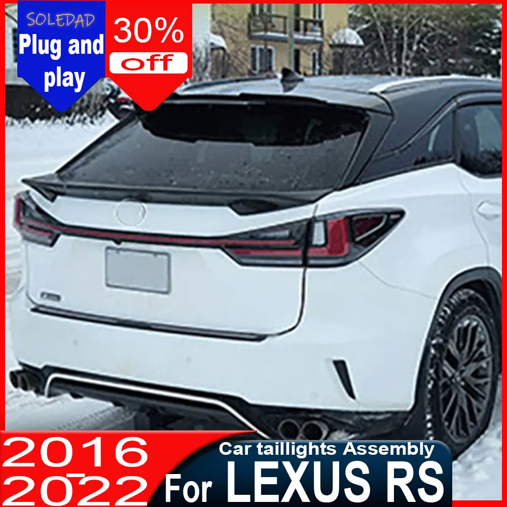 For Lexus RX300 RX450H RX450HL 2016-2022 LED Tail lamp Rear Brake Lights Starlink Accembly Car Through Tail Light Plug and play