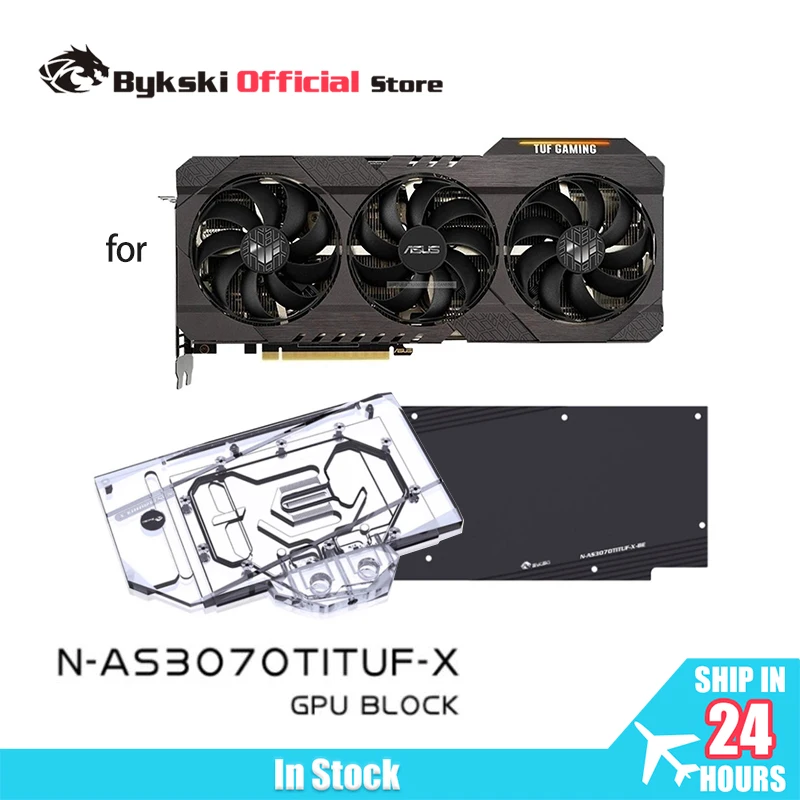 Bykski N-AS3070TITUF-X GPU Water Block for ASUS TUF RTX 3070Ti 8G GAMING Graphics Card Cooled/with Backplane Radiator