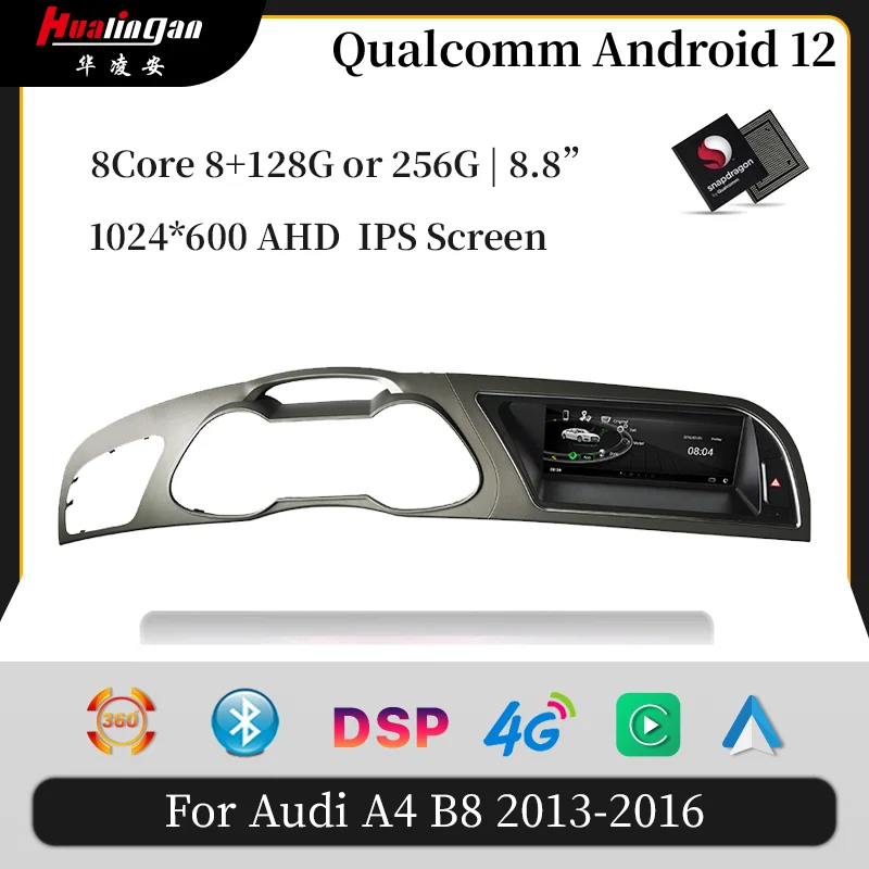 Hualingan for Audi A4/A5 B8 MMI 2009-2017 8.8 inch Android Touch screen Car Stereo Multimedia Player CarPlay Fullscreen