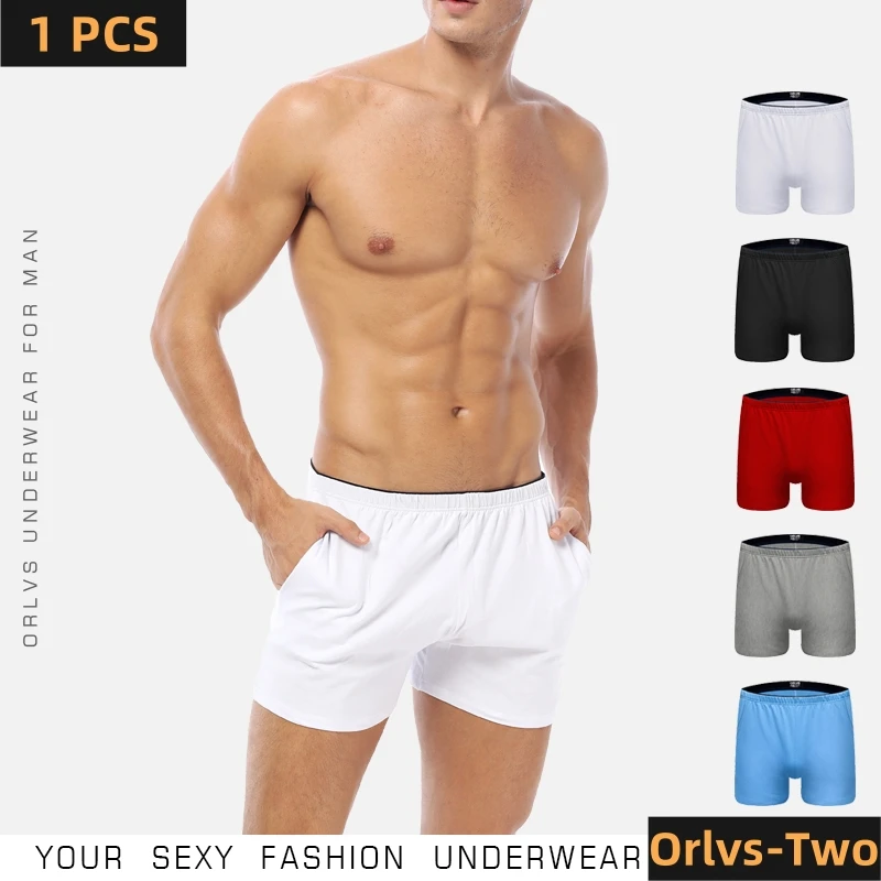 ORLVS Brand Sexy Men Underwear Soft Breathable Underwear Male Comfortable Solid Panties Underpants Cueca Boxershorts Homme