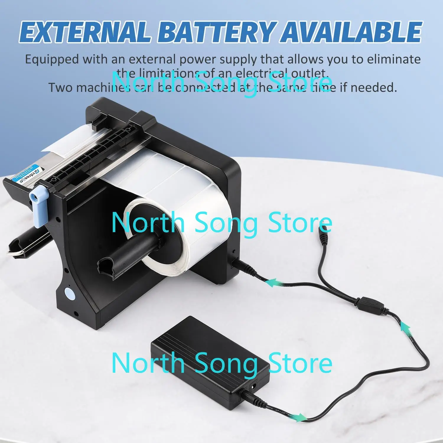 Automatic Label Dispenser, 2.98lb Portable Electric Label Dispenser for 20-130mm Labels, 3 Speed Adjustable with Dual Senser