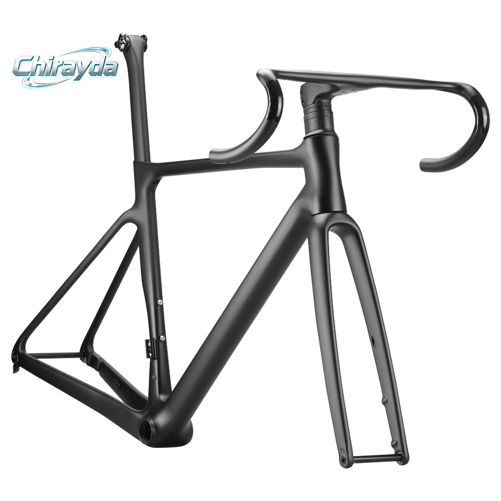 Chirayda 2025 Carbon Fiber Road Bike Frame T1100 Toray 49-58cm Full Internal Cable Routing Disc Brake 700*38C New Model view 2