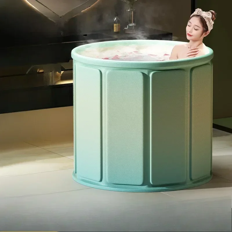 

Adult Folding Tub Bucket Children Can Sit in Tub Swimming Bucket Adult Bathtub Full Body Bath Tub Foldable Storage Bath Bucket