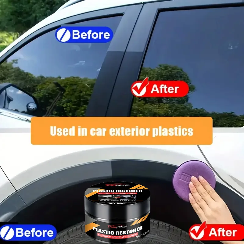 Universal Leather and Plastic Repair Polishing Wax - Automotive interior reconditioning cream for leather/plastic/rubber care image 4