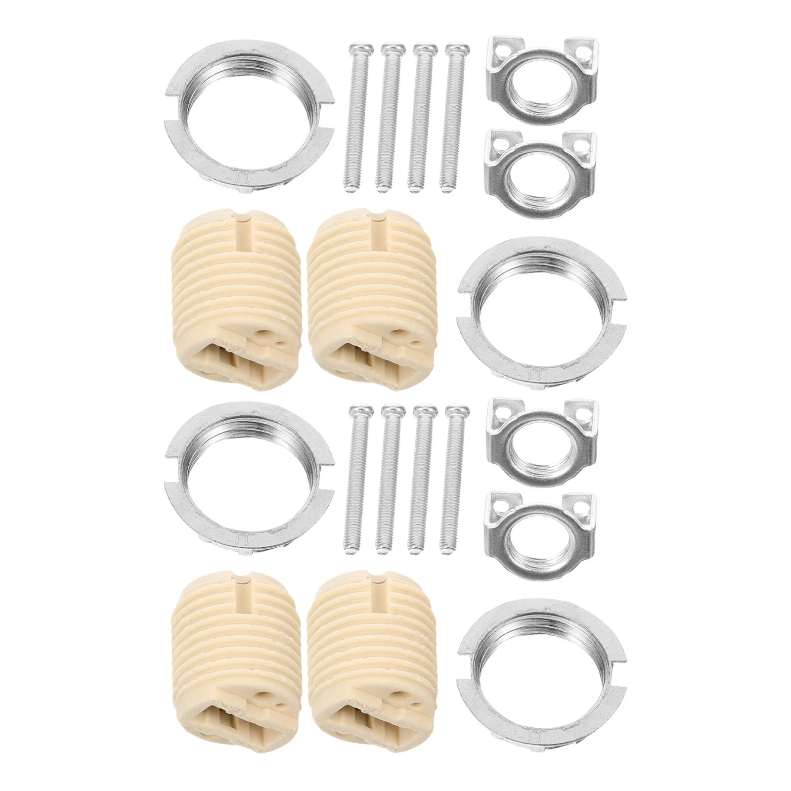 

4Pcs Heat Resistant Ceramic Light Socket G9 Screw Base Secure Bulb Fit Lamp Holder for Pendant Ceiling Light Installation