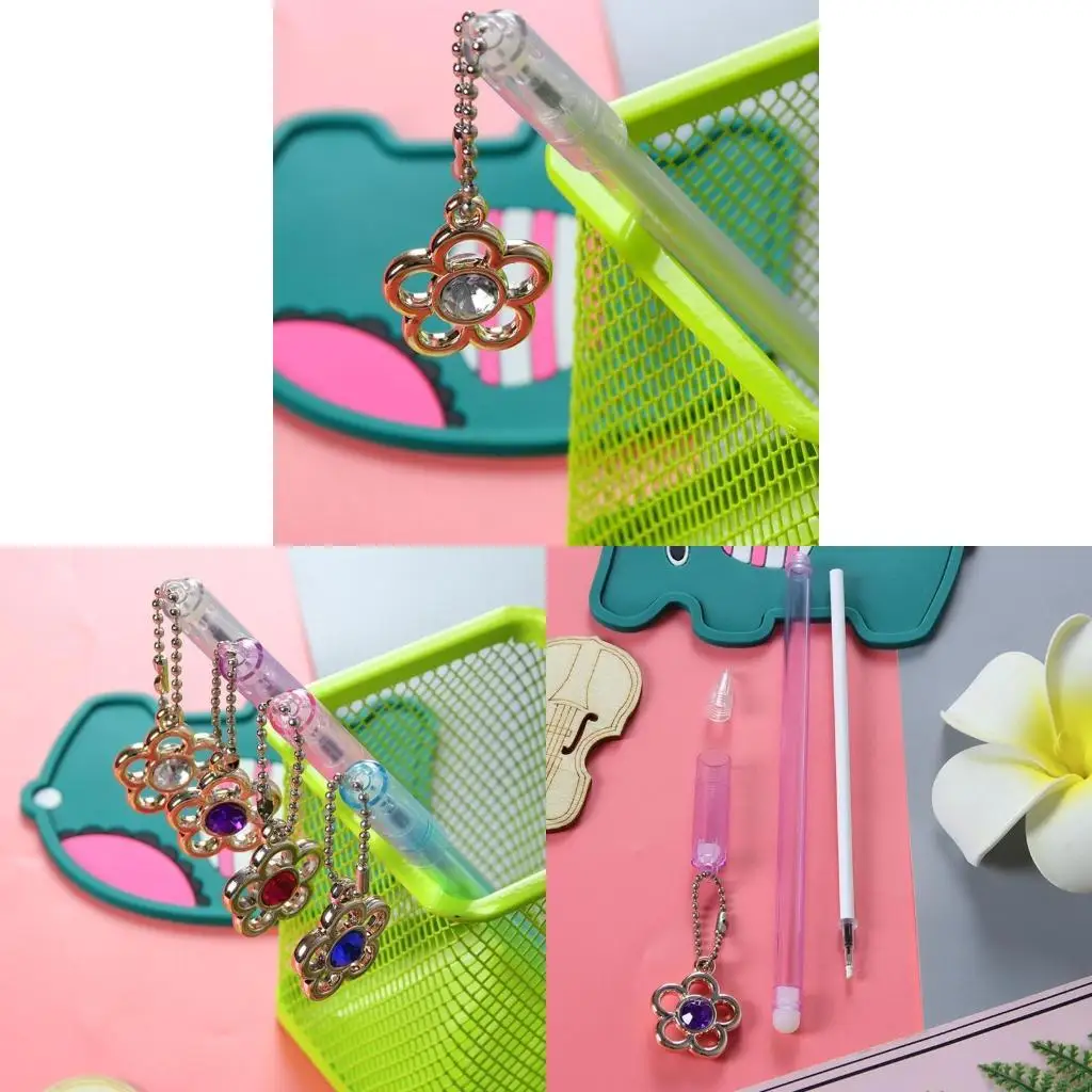 

M5TB 10 Pcs/Set Plum Pendant Gel Pens 0.5mm Neutral Pens Smooth Party Decoration Pen Pens for Writing Drawing