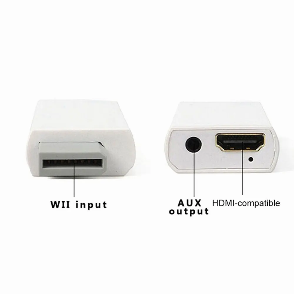 Adattatore convertitore compatibile HD 1080P WII a HDMI convertitore Wii2HDMI-compatible Audio da 3.5mm per Display Monitor PC HDTV Nintendo