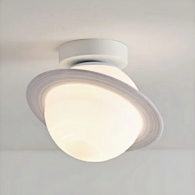 

Saturn ceiling foyer aisle entrance hall small ceiling light LED creative decoration balcony 3D printed ball lighting stairs lam