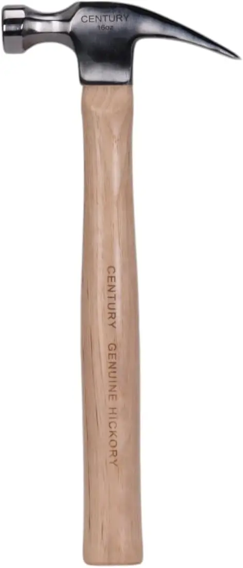 

16oz Straight Claw Hammer, Drop-Forged Steel, Hickory Handle, Ripping & Demolition Tool