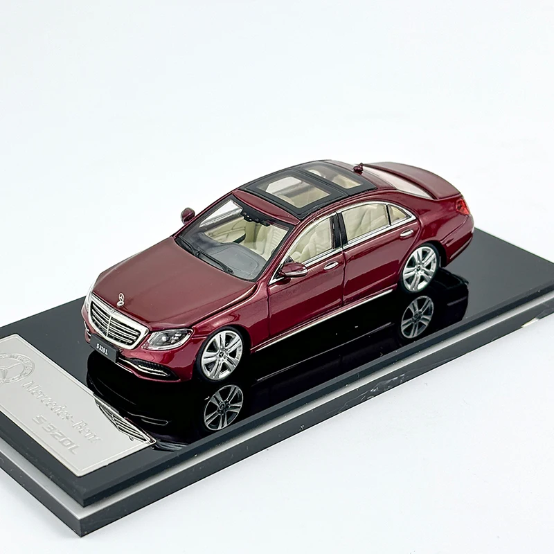 Diecast 1/64 Scale Mercedes Benz S320L W222 Supercar Model Alloy Benz S320L W222 Racing Car Model Collection Decoration