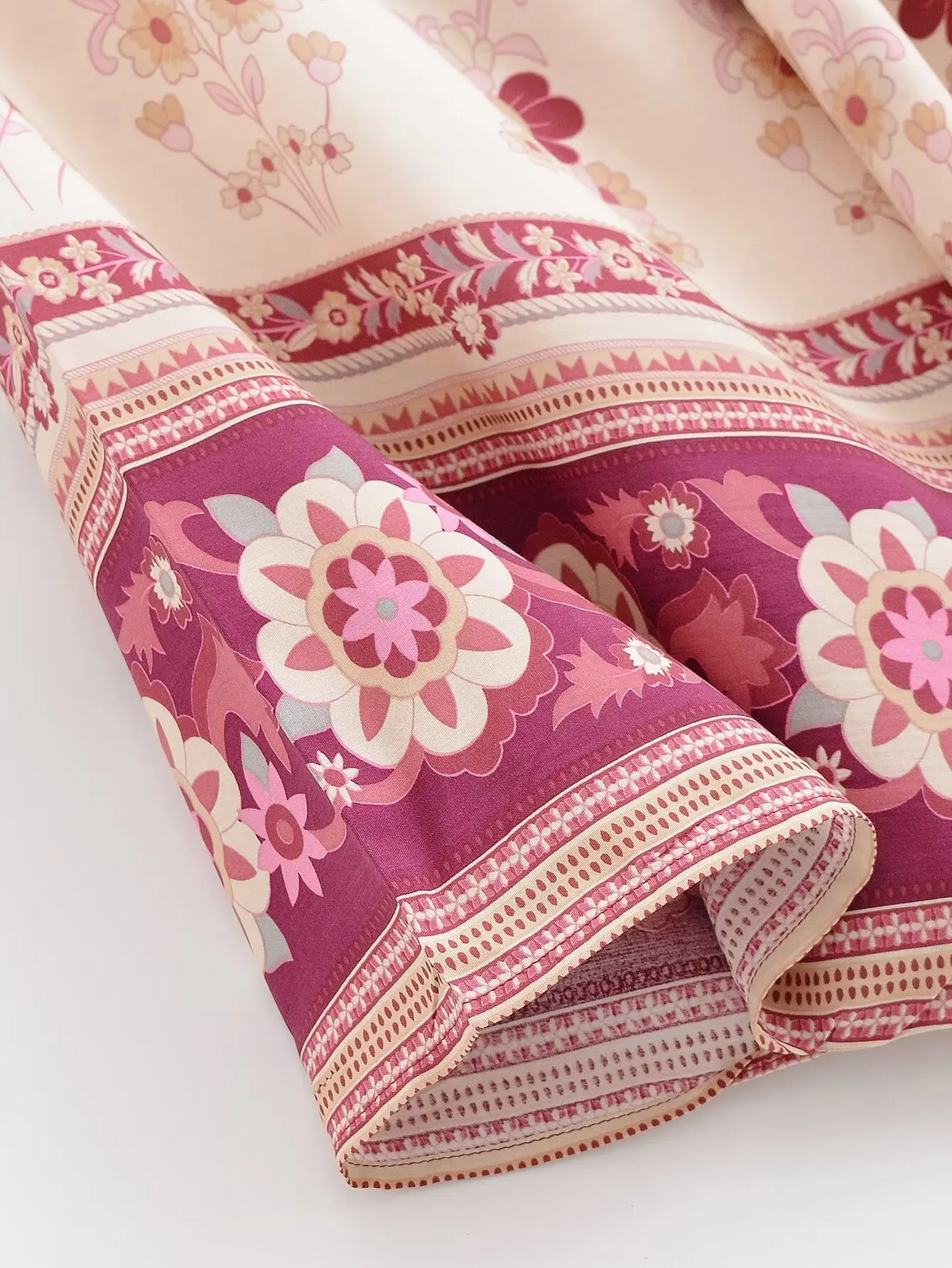 2022 بوهو المرأة التباين زهرة طباعة كيمونو قميص عطلة المد القوس الزنانير منتصف طويلة سترة الصيف بلوزة القطن الشاطئ القمم