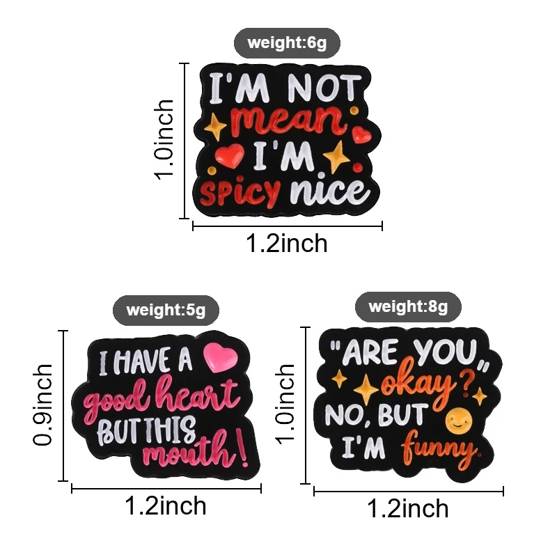 I Have A Good Heart But This Mouth Enamel Pin, Sarcastic Quote Brooch With Funny Humor For Edgy Teens And Casual Style
