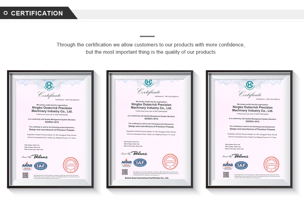 Halbgerade, seitlich hochpräzise Pressen SN1-160