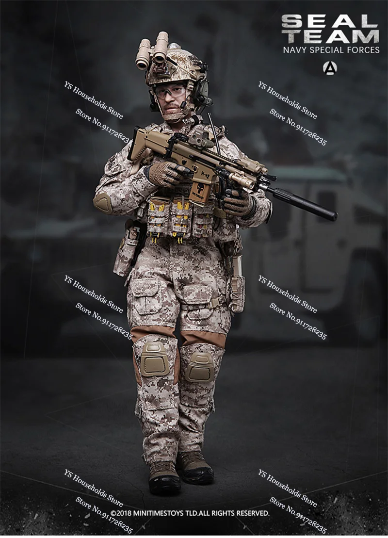 MINITIMES M012 1/6 Seal Team Navy Special Forces Kamuflażowa Figurka Akcji Męska Kolekcjonerska Figurka Wojskowa dla Fanów 12" Prezent