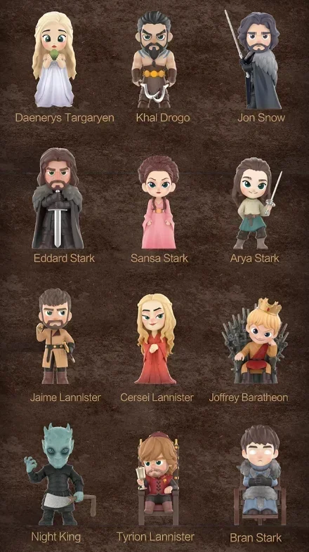 Pop mart game of thrones série 100% caixa cega original brinquedos