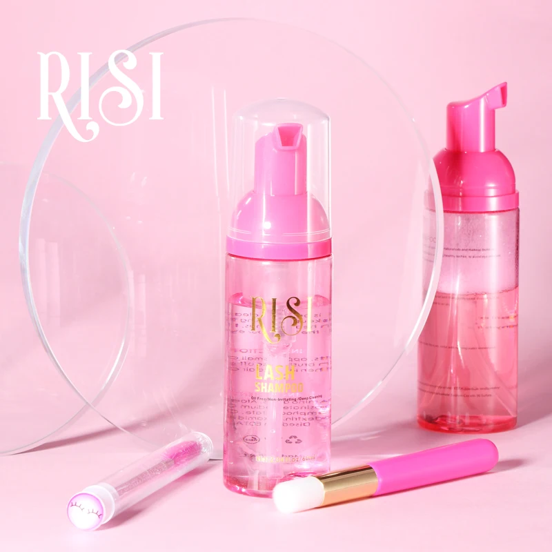 Free RISI Lash Extension Shampoo Non-irritating Lash Shampoo For Eyelash Extensions Super Gentle Eyelash Extension Shampoo Kit