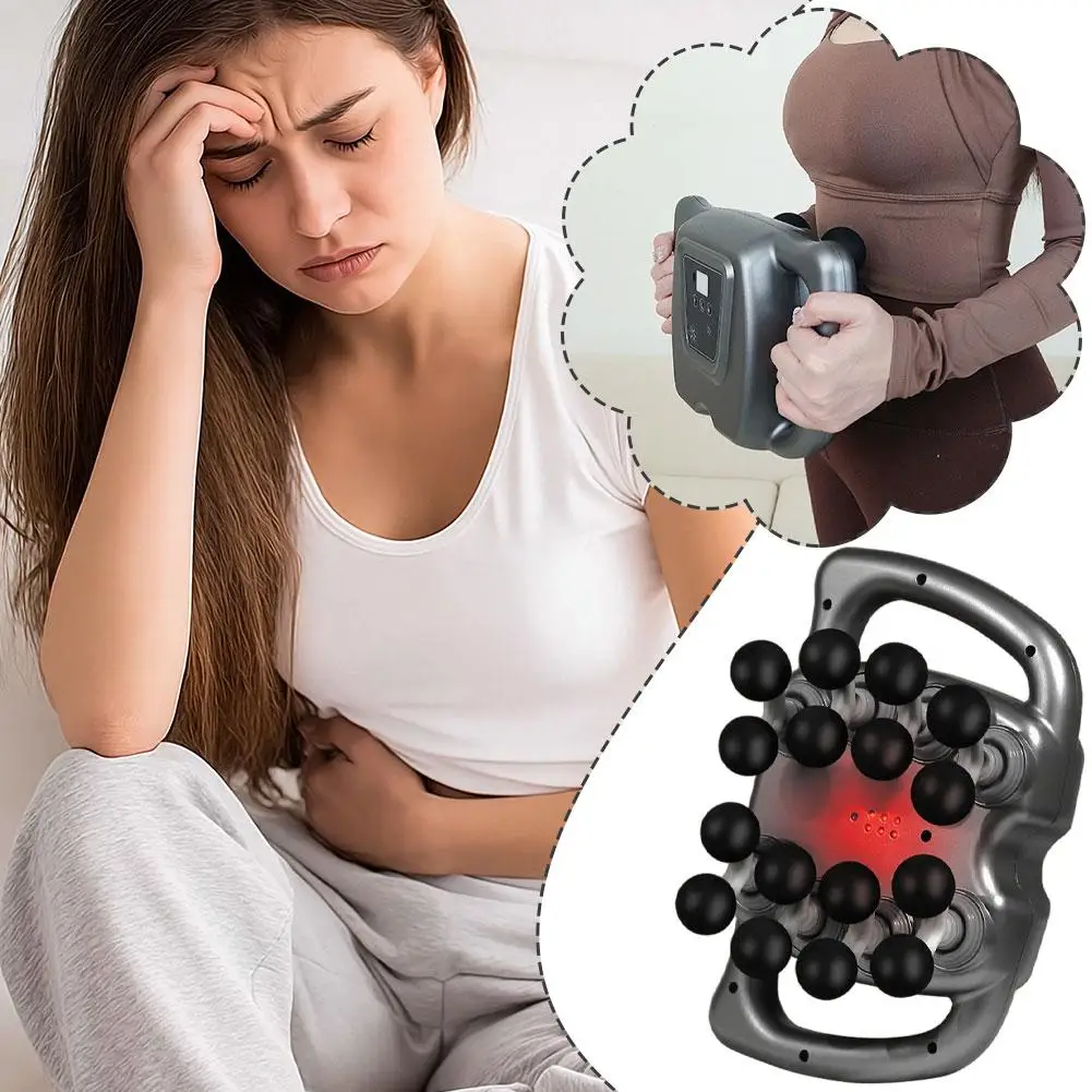 

Fascia Massage Gun High frequency Body Neck Shoulder Back Waist Massager Professional Muscle Massage Machine 16-Head Fascia Gun