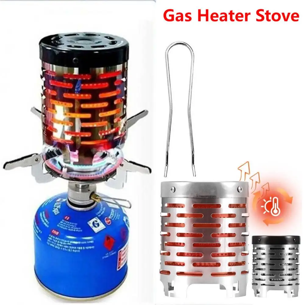 Outdoor Portable Gases Heater Stoves Heating Cover Mini Heater Warmer Stainless Steel Gas Oven Burner Camping Stove Accessories