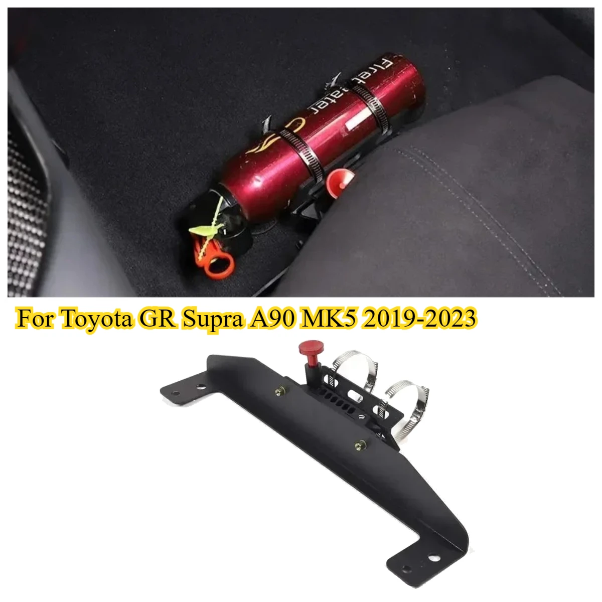

Aluminum Alloy Car Co-pilot Under Seat Fire Extinguishing Bracket Interior Car Accessories For Toyota GR Supra A90 2019-2025