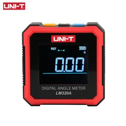 UNI-T LM320A LM320B Electronic Angle Meter Digital Protractor Magnetic Inclinometer Angle Tester Bevel Box Backlight