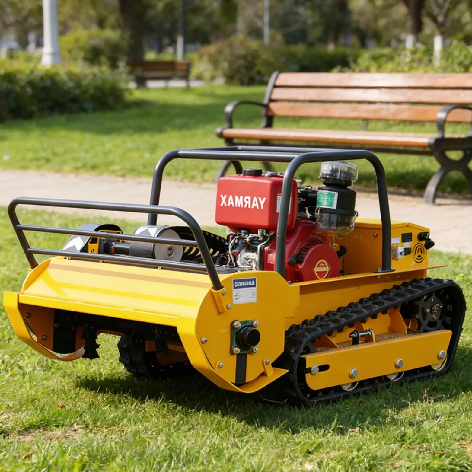 

Customized Strong Power Intelligent Robotic Lawn Mower, Automatic Heavy Use Electric Lawn Mower for Large Gardens