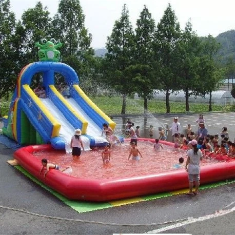 Commercial high-quality adult children's land park inflatable swimming pool slide water theme park custom design